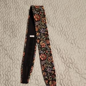 Floral Embroidered Cross Velcro Belt